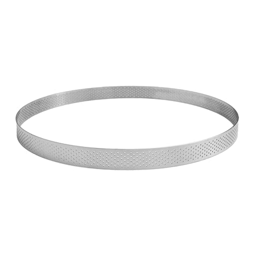 GOBEL - Cercle à Tarte Perforé - Cercle à Patisserie Perforé - INOX - Ø 24 cm - Hauteur 2 cm - Qualité professionnelle - Fabriqué en France