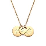 Collier Longue Distance: Pendentifs ronds délicats gravés de 2 états/pays/continents différents de votre choix, avec un symbole tel qu'un cœur au milieu. Même si nous sommes loin l'un de l'autre, nos cœurs sont toujours connectés