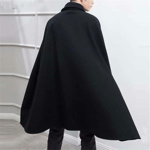 Abrigo retro de longitud media para hombre con solapa elegante de un botón suave 4