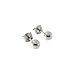 14k White Gold 4 mm Balls Stud Earrings