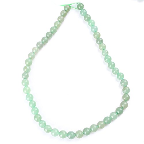 Mallofusa Aventurine Artificial Gemstone Loose Beads Round 10mm Crystal Energy Stone Healing Power for Bracelets Jewelry Making Birthday Gift Idea - Green