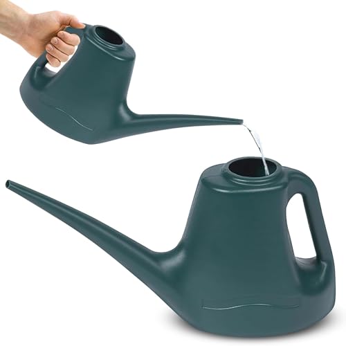 FERRIS | 1 Litre Watering Can for Indoor & Outdoor Plants Small Watering Can with Long Spout for Precise Watering Ideal for Bonsai Flowers Gardening & Greenhouses Strong Durable Build (Green)