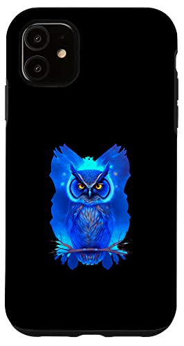 Iphone 11 Blue Fire Tattoo Owl Design Unique Style Case #TOP14