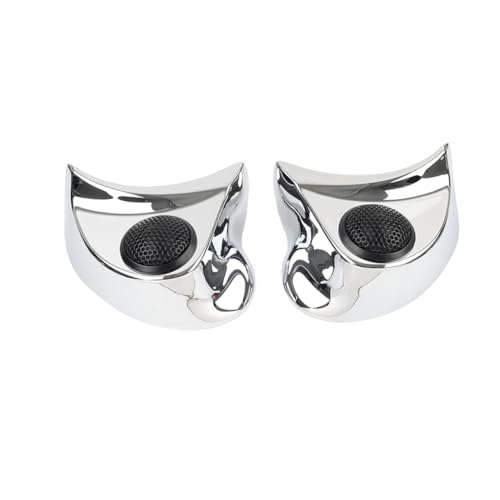 Cninba13 Motorbike Tweeter Pods Speaker Spacer 1pair for Harley Batwing Fairings 14-23 Ultra Limited FLHTK, Ultra Limited Low FLHTKL ABS Chrome