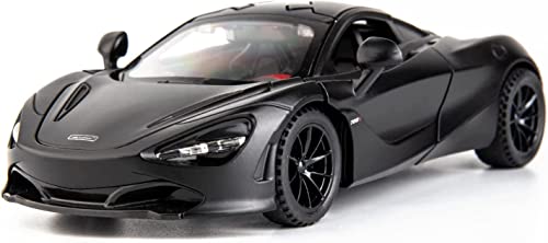 Image of WireScorts 1:32 Diecast Car Model MCLAREN 720s Alloy Toy Car Pull Back with Light and Sound Toy Vehicle for Girls Boys Adults Gift - Black