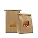 Hasken 50 Pack Brown Bakery Bags with Window Kraft Paper Bags Tin Tie Tab Lock Bags for Storing Cookie Dried Foods Snack