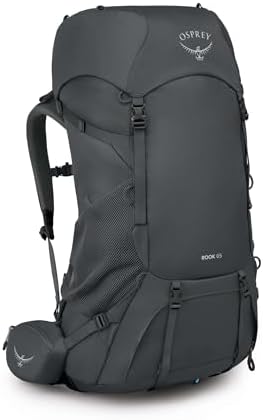 Osprey Rook 65L Men's Backpacking Backpack, Dark Charcoal/Silver ...