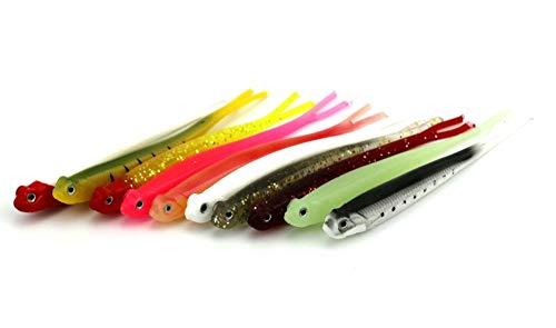 Iscas artificiais Silicone Soft Shad Grub 13cm 8gr Kit 10un