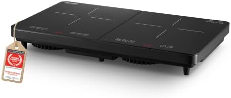 TZS First Austria - Induktionskochplatte doppelt - 3500W - 2er Glaskeramik-Herdplatte - 10 Leistungsstufen, Timer, Kindersicherung, LED-Display, Touch-Bedienung, Überhitzungsschutz