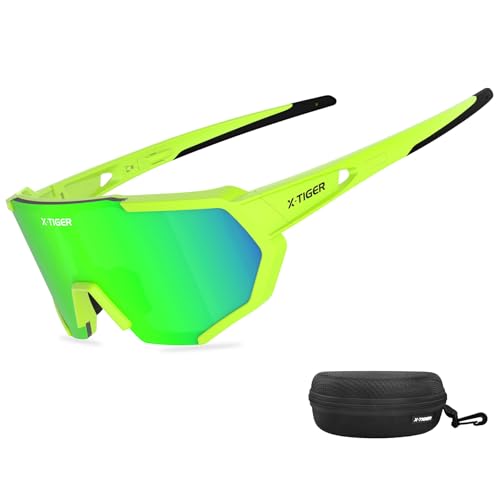 X-TIGER Occhiali Da Ciclismo Con 5 Lenti intercambiabili, TR90 Occhiali