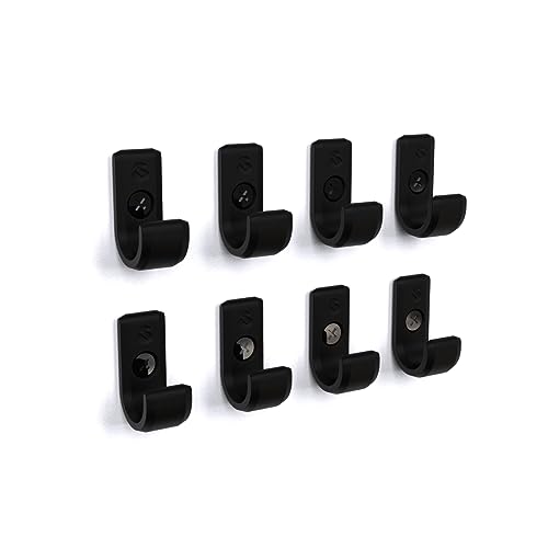 Sculpy Kit 8 Ganchos Pendurador de Parede para Toalha Roupa Bolsa Boné Fixação com Parafusos GJ