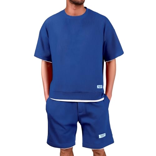 Combinaison de loisirs gaufrée ensemble t-shirt short premium