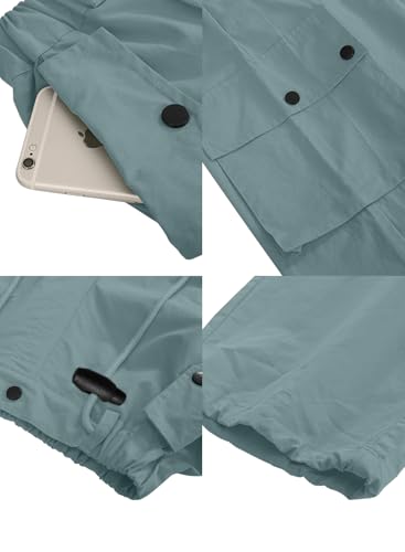 Image of HENGAO Girls Cargo Pants Parachute Casual Jogger Y2K 5-14 Years | Kids Baggy pants Parachute, Drawstring, with Pockets, Elastic High Waist, Loose Trousers Streetwear