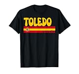 Retro Toledo Ciudad España Vintage Estética Verano Vacaciones Camiseta