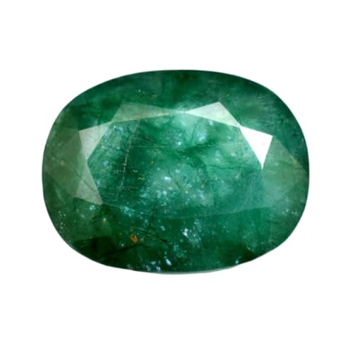 Émeraude naturelle ovale pour remplacer une pierre de centre sur bague ancienne ou créer un collier