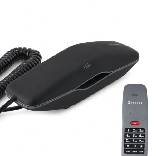 Image of Beetel H27 Portable Hotel Phone,3 Step Receiver & 2 Step Ringer Volume,Hold Function with LED Notification,Tone Dialling,Ringer LED,Hearing Aid Compatible Desk /Wall Mountable (Black)
