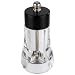 Produktbild APS 40582 Pfeffermühle, Gewürzmühle aus Acryl und Edelstahl schwarz, Mahlwerk aus Carbonstahl, Mahlgrad stufenlos einstellbar, Ø 6 cm, Höhe 13 cm