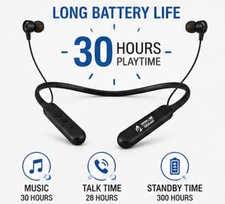 Image of Neckband Bluetooth Headphones with 30 Hours Playtime ML-B213