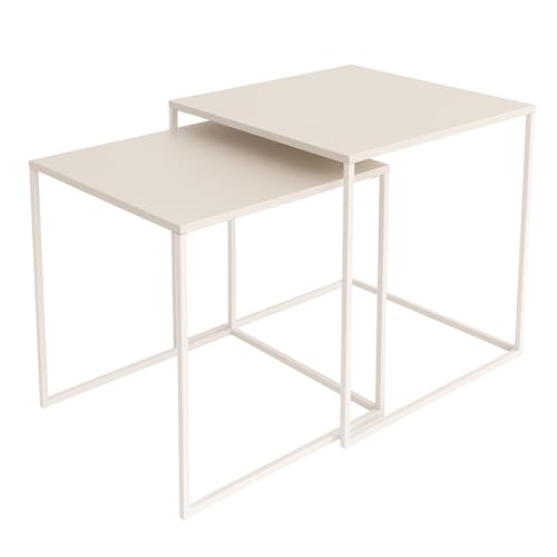 Acomoda Textil – Mesas Nido Auxiliares 41x38x38 cm y 37x34x34 cm....