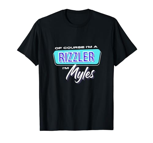 Myles Rizzler Trending Vintage Meme Personalizar Nombre Personalizado Camiseta