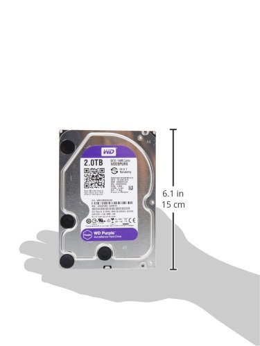 Western Digital WD Purple HDD Interno 2000 GB, SATA III, 6000 Mbit/s, 5400 rpm, 64 MB, 3.50 Pollici