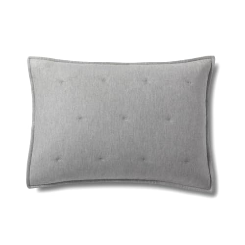 Kassatex Fundas de almohada de franela de bambú, color gris/1 funda estándar