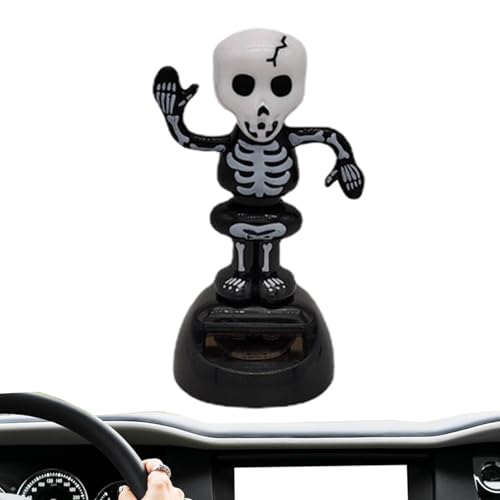 Muñecos Solares para Halloween - Adornos con Cabeza Que Se Mueve para Coche, Decoración para Ventanas | Figuras De Halloween para Tablero, Juguetes De Coche para Celebraciones De Halloween