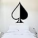 Metà Di Picche Asso Adesivo Da Parete In Vinile Testiera Rimovibile Per Camera Da Letto Adesivo Da Parete Per Poker Impermeabile 74X58 Cm