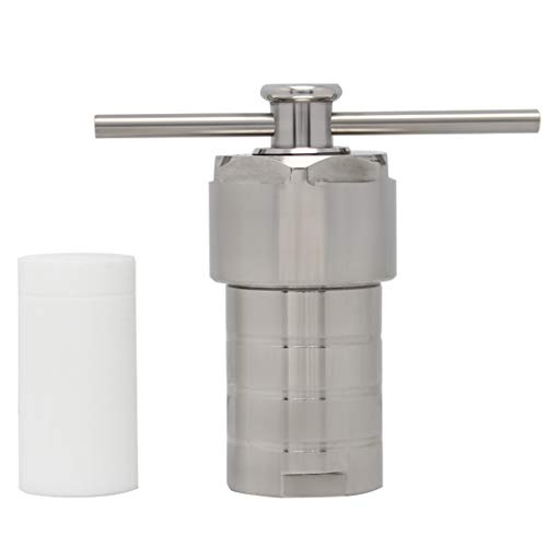 BAOSHISHAN 50ml Stainless Steel Hydrothermal Synthesis Autoclave Reactor Digestion High-Pressure Tank with PTFE Lining/PTFE Lined for Rapid Digestion of Insoluble Material in 180℃ 2MPa(Customizable)