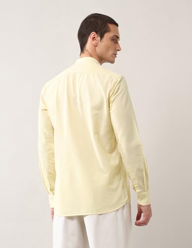 Image of Arrow Sports Men's Slim Fit Pure Cotton Mandarin Collar Shirt
