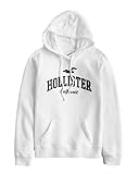 Hollister California Damen-Sweatshirt, bestickt, Logo-Applikation, weiß, Größe S, weiß, 36