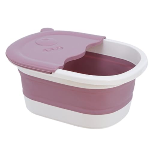Bañera Plegable para Pies de Plástico Rosa miniatura 1