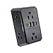 Outlet Extender - 6-Outlet Wall Splitter Tool, Multiple Plug Adapter Gear, USB Port Function, Home Travel Wellness Category, Dorm Room School Hotel Business Trip Power Hub Daily