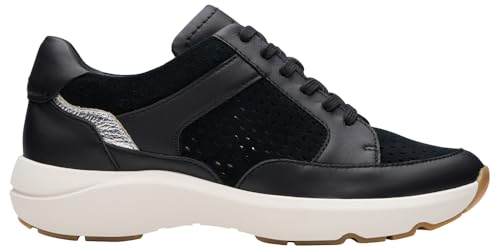 Clarks Tivoli Walk, Zapatillas Mujer, Black Combi, 39.5 EU