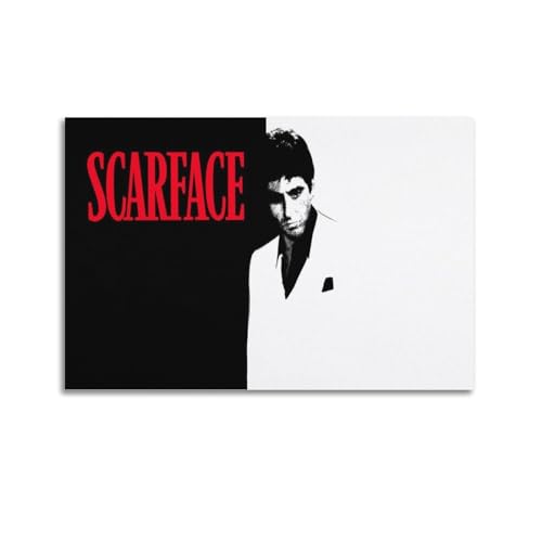 VBHEJRNE Poster de film Scarface - Impression sur toile - Décoration murale moderne pour chambre à coucher - 20 x 30 cm