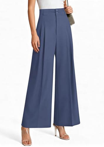 Image of PRETTYGARDEN Women's High Waisted Wide Leg Dress Pants
