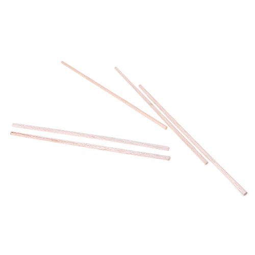 Lot de 5 baguettes rondes en bois de balsa 6 x 250 mm