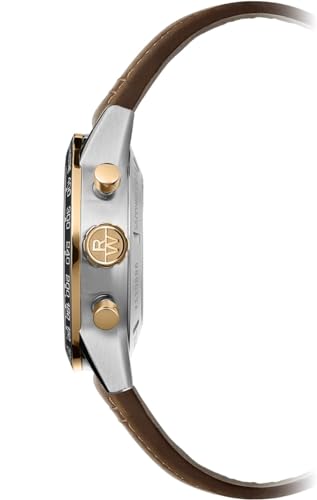 RAYMOND WEIL Freelancer Men's Automatic Watch, Chronograph, Black Ceramic Bezel, Silver Dial, Stainless Steel with Rose Gold PVD Plating, Genuine Brown Leather Strap, 43.5mm(Model:7741-S51-65021)3