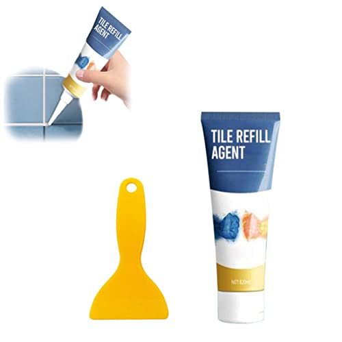 KDGENG New Tile Refill Agent, Tile Gap Refill Agent, Tile Sealer Repair Glue, Waterproof Tile Grout Colorant and Sealer, Restoring Tile Grout Wall, for Kitchen Bathroom Floor Line (120ml)