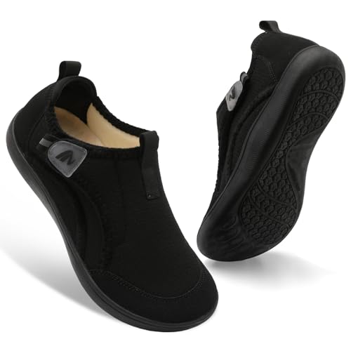 Spesoul Womens Slippers Adjustable Wide Diabetic Shoes Swollen Edema House Slipper Indoor Outdoor Slippers Barefoot House Shoes Cozy Walking Shoe for Bedroom Office Travel