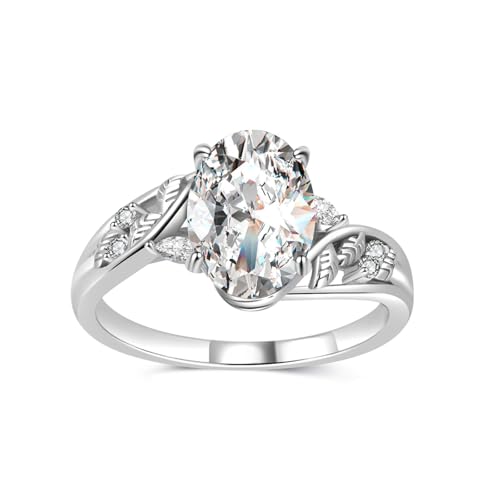 Bague de fiançailles moissanite éclatante en argent 925 premium