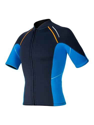 Men 1.5mm Neoprene Front Zip Swim Shirt Wetsuit Tops Surfing Diving Swimming Diving Surfing Suit2