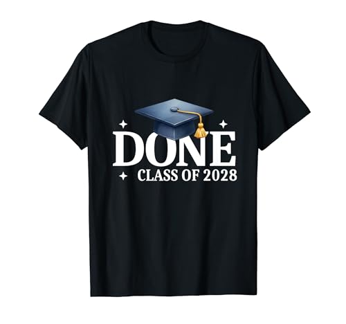 Done Class Of 2028 Diplômé Senior Hommes Femmes Enfants T-Shirt