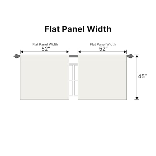 Image of H.VERSAILTEX Blackout Curtains Thermal Insulated Window Treatment Panels Room Darkening Blackout Drapes for Living Room Back Tab /Rod Pocket Bedroom Draperies, 52 x 45 Inch, Ivory /Cream, 2 Panels