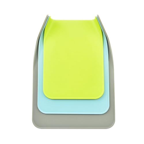 Image of Plastic Cutting Board Set, Non-Slip Chopping Boards for Meat, Veggies, Fruits, with Easy Grip Handle, Dishwasher Safe (Set of 3)