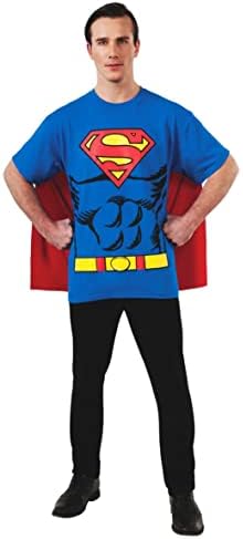 Rubies DC Comics Superheroes: Superman Costume T-Shirt With Cape for Adults