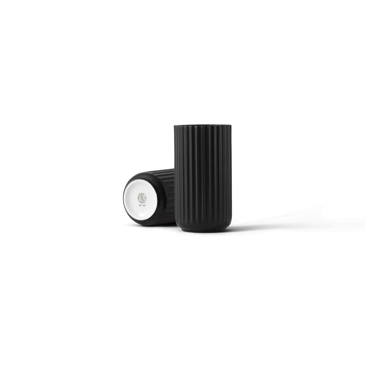 Lyngby Porcelæn Vase, Porcelain, Black, 8,50x8,50x15 cm