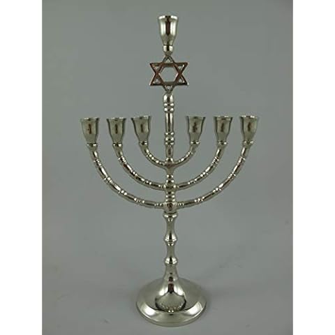 Candelabro Clever-Deko Davidstern Menorah de 7 brazos Cover