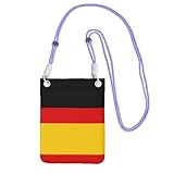 Purple Carry Crossbody Purse – German flag Print Mobile Phone Bag, Lightweight, Perfect for Shopping, and Outdoor Activities