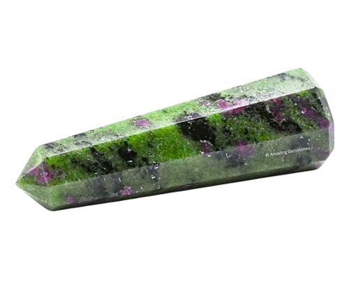 Image of Amazing Gemstone Ruby Zoisite Crystal Towers - Natural Healing Crystal Point Obelisk for Reiki Healing and Crystal Grid (3 inch to 4 inch INCH)